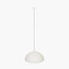 Anders Matt Cream and Silver Leaf Metal Dome Pendant