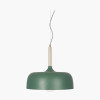 Anke Matt Bottle Green Domed Metal Pendant