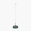 Anke Matt Bottle Green Domed Metal Pendant