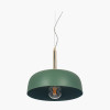 Anke Matt Bottle Green Domed Metal Pendant