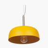 Anke Matt Mustard Domed Metal Pendant