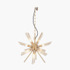 Estella Clear Glass and Gold Metal Starburst Pendant