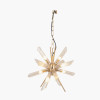 Estella Clear Glass and Gold Metal Starburst Pendant