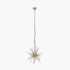 Estella Clear Glass and Gold Metal Starburst Pendant