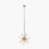 Estella Clear Glass and Gold Metal Starburst Pendant