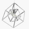 Alessio Shiny Nickel Metal Cube Pendant