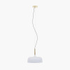 Anke Matt White Domed Metal Pendant