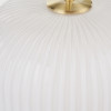 Alexa White Ribbed Glass and Gold Metal Multi Drop Pendant