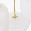 Alexa White Ribbed Glass and Gold Metal Multi Drop Pendant