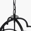 Amine Black Metal 4 Light Fleur De Lys Pendant