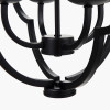 Amine Black Metal 4 Light Fleur De Lys Pendant