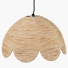 Petal Scalloped Natural Raffia Pendant