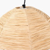 Petal Scalloped Natural Raffia Pendant