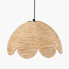 Petal Scalloped Natural Raffia Pendant