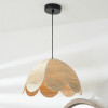 Petal Scalloped Natural Raffia Pendant