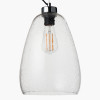 Beja Organic Shape Tall Clear Bubble Glass Pendant