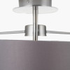 Elin Brushed Silver and Steel Grey 3 Light Pendant