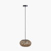 Evianna Black and Natural Rattan Pendant