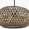 Evianna Black and Natural Rattan Pendant