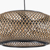 Evianna Black and Natural Rattan Large Pendant