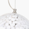 Aurora Speckled White Glass Pendant