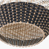 Rowan Natural Rattan Black and White Woven Pendant