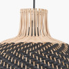 Rowan Natural Rattan Black and White Woven Pendant