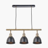 Augusto Black and Gold Task Bar Pendant