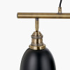 Augusto Black and Gold Task Bar Pendant