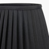 Lyndon 30cm Black Poly Cotton Knife Pleat Tapered Lampshade