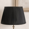 Lyndon 30cm Black Poly Cotton Knife Pleat Tapered Lampshade