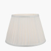 Lyndon 40cm Ivory Poly Cotton Knife Pleat Tapered Lampshade