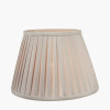 Lyndon 40cm Taupe Poly Cotton Knife Pleat Tapered Lampshade