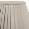 Lyndon 40cm Taupe Poly Cotton Knife Pleat Tapered Lampshade