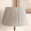 Lyndon 40cm Taupe Poly Cotton Knife Pleat Tapered Lampshade