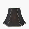 Lyla 25cm Black Polysilk Bowed Lampshade