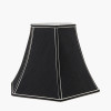 Lyla 25cm Black Polysilk Bowed Lampshade