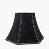 Lyla 25cm Black Polysilk Bowed Lampshade