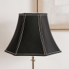 Lyla 25cm Black Polysilk Bowed Lampshade