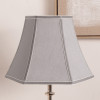 Lyla 30cm Steel Grey Polysilk Bowed Lampshade