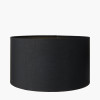 Harry 25cm Black Poly Cotton Cylinder Drum Lampshade