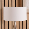 Harry 45cm Ivory Poly Cotton Cylinder Drum Lampshade