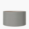 Harry 35cm Steel Grey Poly Cotton Cylinder Lampshade