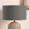 Harry 35cm Steel Grey Poly Cotton Cylinder Lampshade