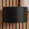 Zara 40cm Black Silk Cylinder Drum Lampshade