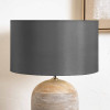 Zara 45cm Steel Grey Silk Lined Cylinder Lampshade