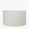 Henry 30cm White Handloom Cylinder Lampshade