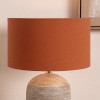 Henry 40cm Tobacco Handloom Cylinder Lampshade