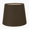 Pelham 15cm Grey Handloom Tapered Lemon Clip Lampshade