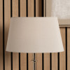 Martha 35cm Taupe Oval Silk Mix Tapered Lampshade